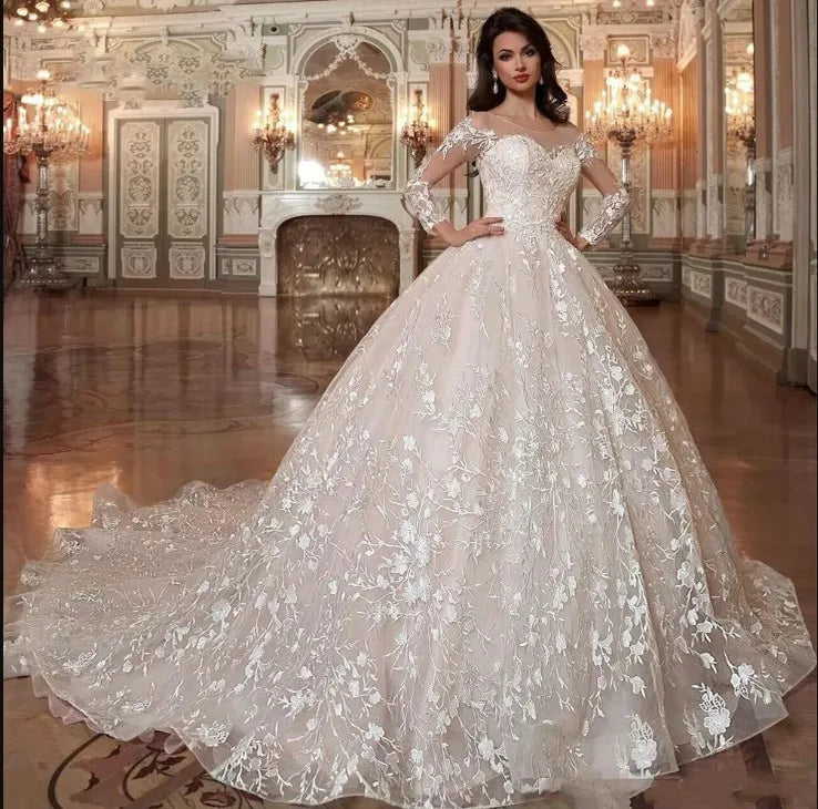 2024 Ball Gown Wedding Dresses Princesse Scoop